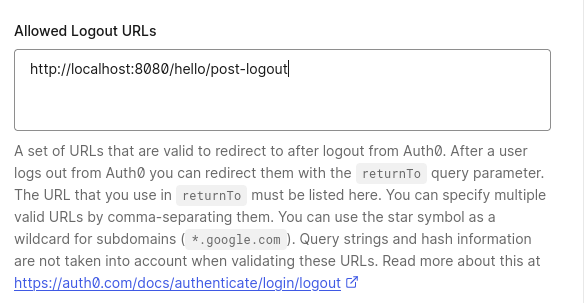 auth0 allowed logout