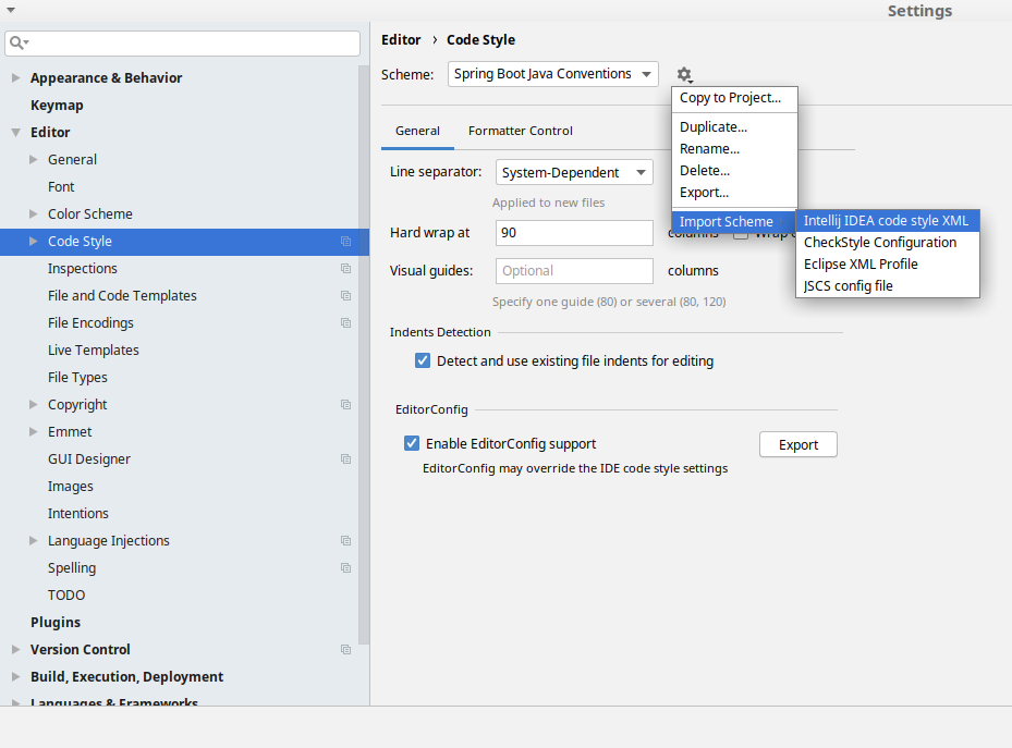 intellij code style