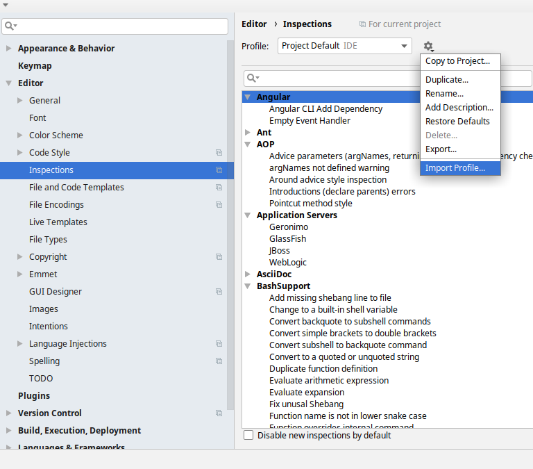 intellij inspections