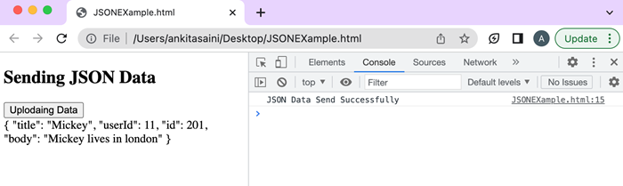 sendjsondata