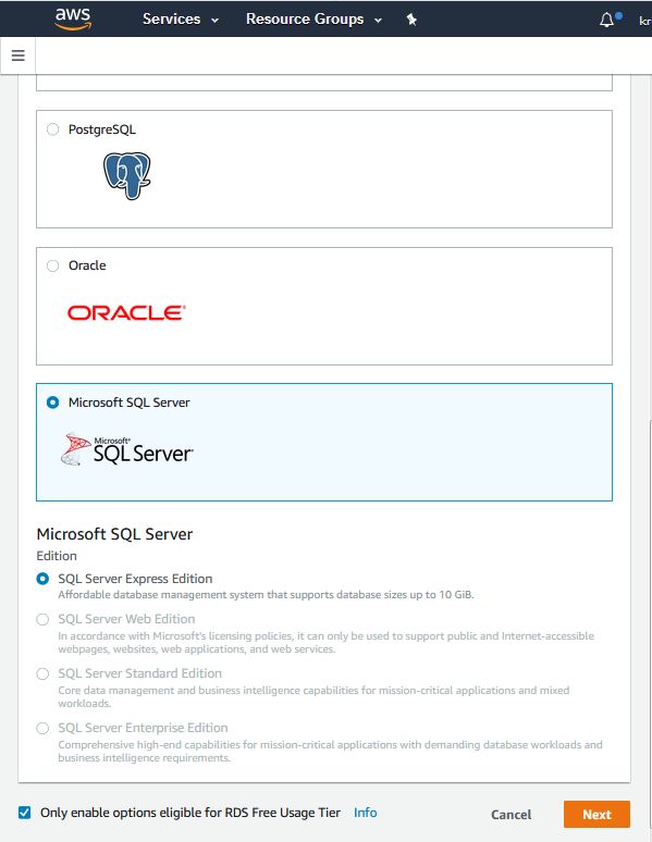 create mssql step 1