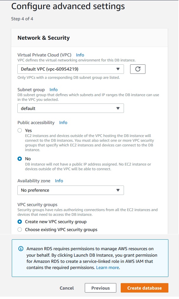 create mysqldb step 4