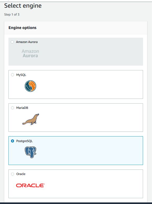 create postgresSQL step 1