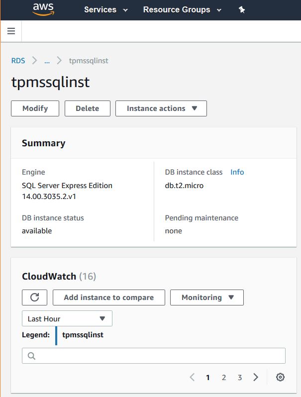 mssql creation complete