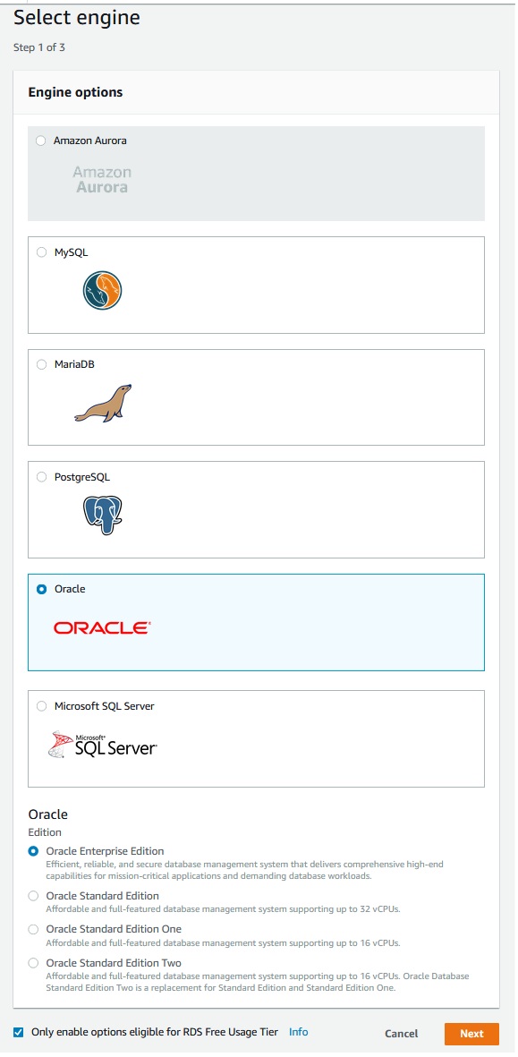 oracle create db 1