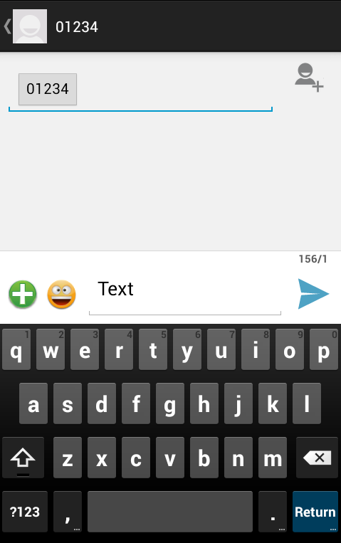 mobile sms screen