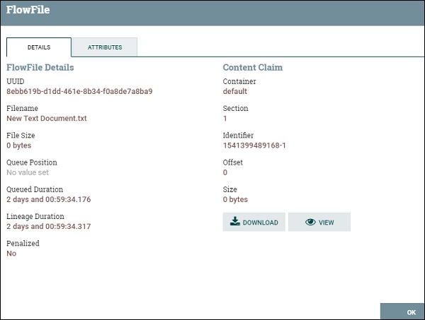 flowfile details