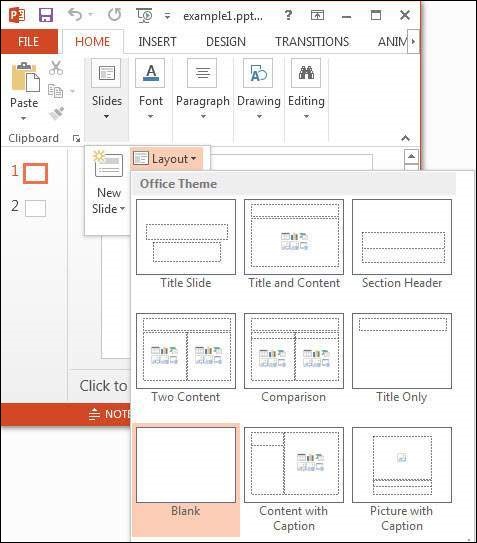 sample slide layouts