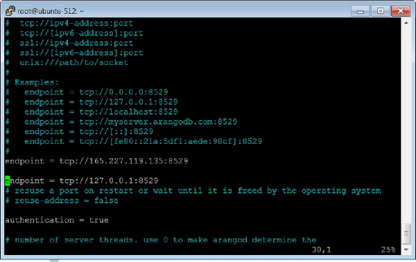 endpoint terminal screenshot