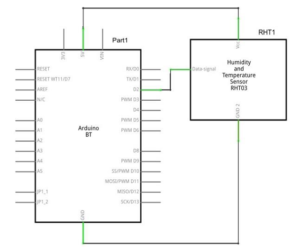 humidity sensor circuit connection