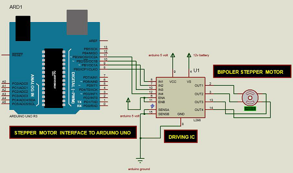 stepper motor connections