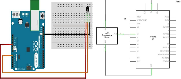 temperature sensor circuit connection