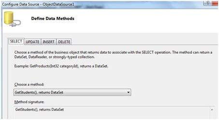 select data method