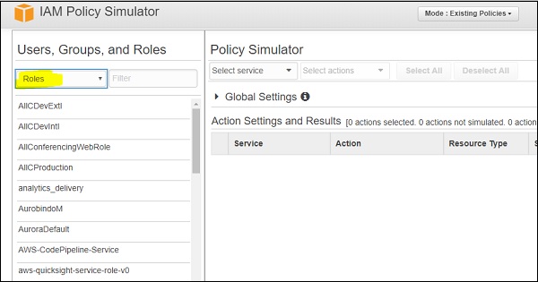 iam policy simulator