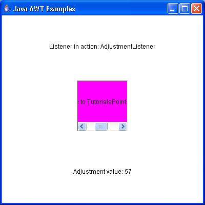 awt adjustmentlistener