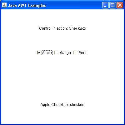 awt checkbox