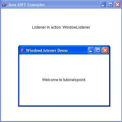 awt windowlistener