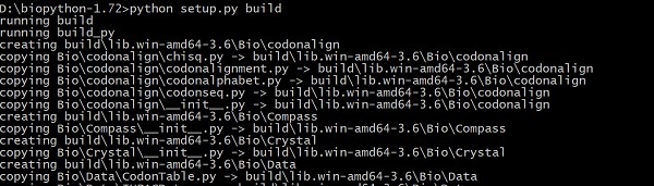 installing biopython using source