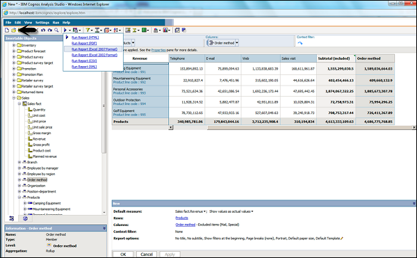 open existing analysis