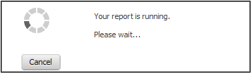 report is running