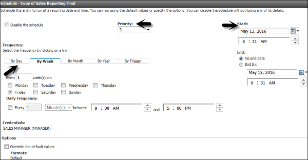 schedule