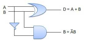 halfsubstrator circuitdiagram