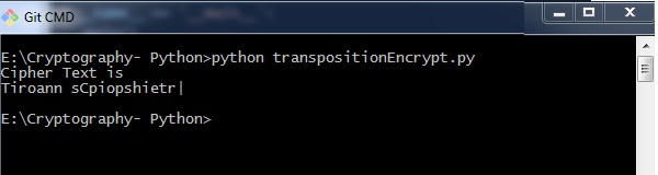 encrypting transposition