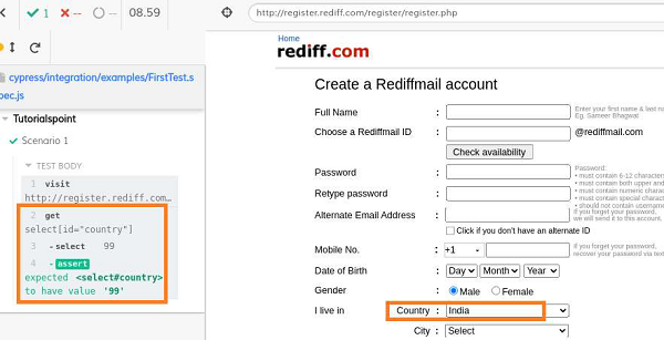 dropdown commands