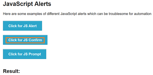 javascript alerts