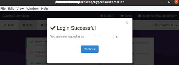 login successful