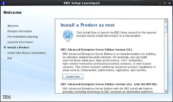 db2 setup