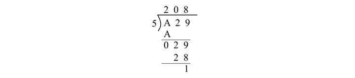 hexadecimal division