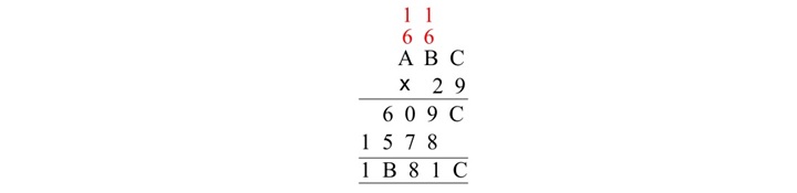 hexadecimal multiplication numbers