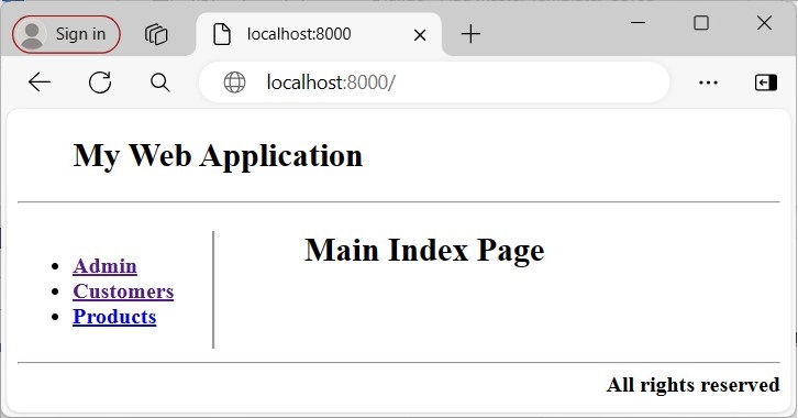 django index page 2