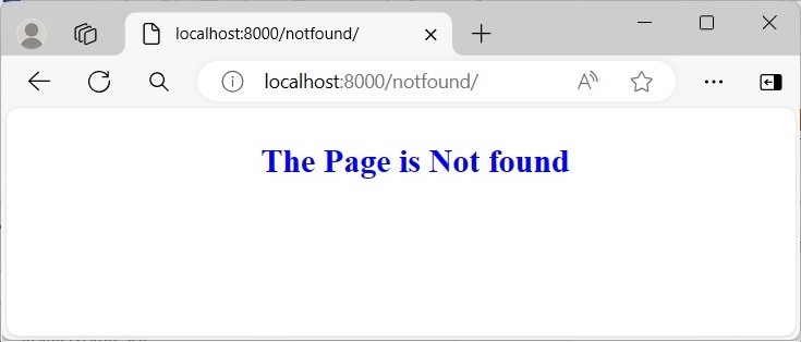 django page not found 3