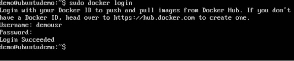 docker login command