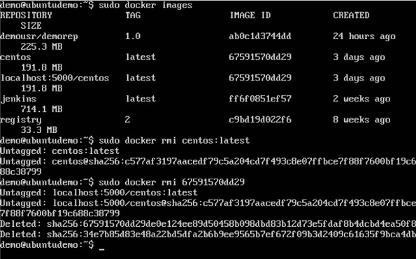 docker rmi commands