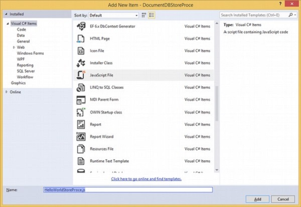 js stored procedure