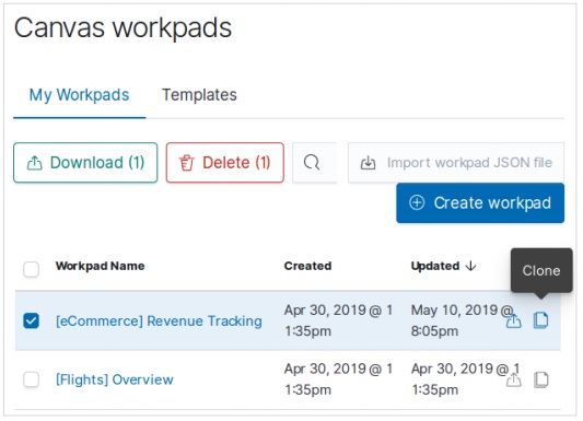 cloning a workpad