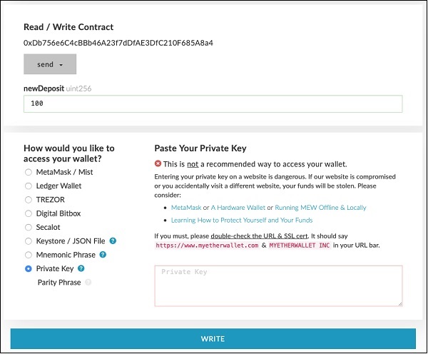 interact with contract access