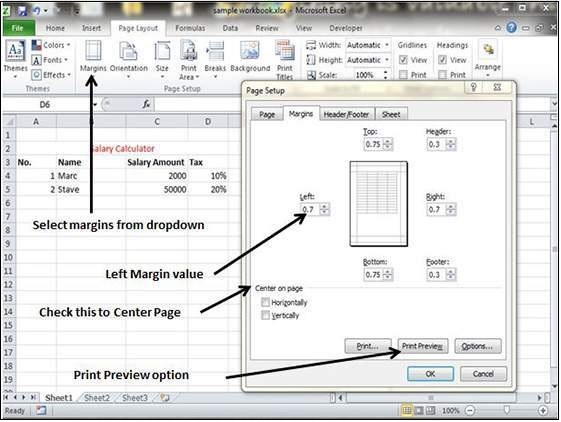 margin setup