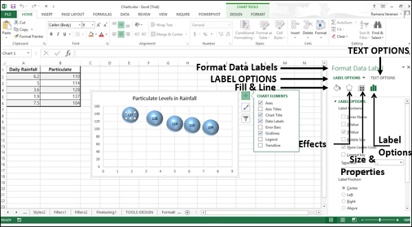 format single data label task pane