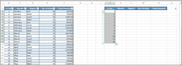 column copying