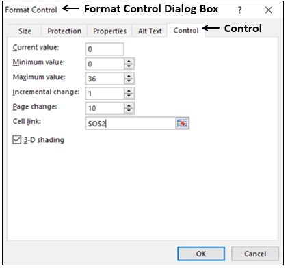 format control dialog