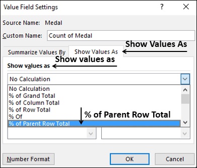 show value