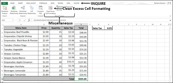 cleaning excess cell formattingformatting