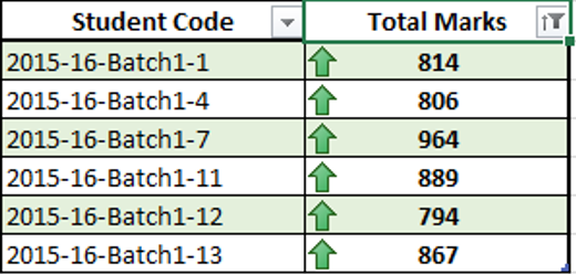 column with green arrow icon