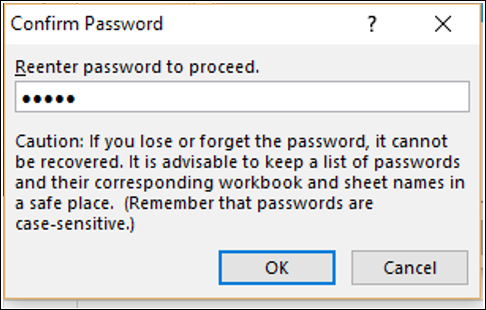 confirm password