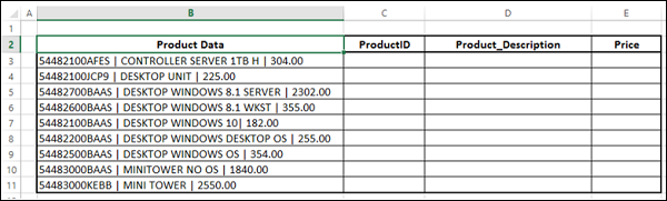 create columns