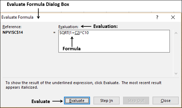 evaluate formula